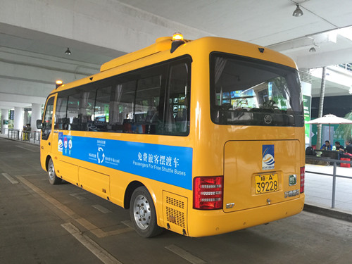 E7变身机场VIP摆渡车  宇通纯电动稳定运行祖国最南端